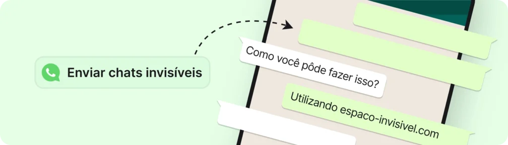 espaço invisível para WhatsApp